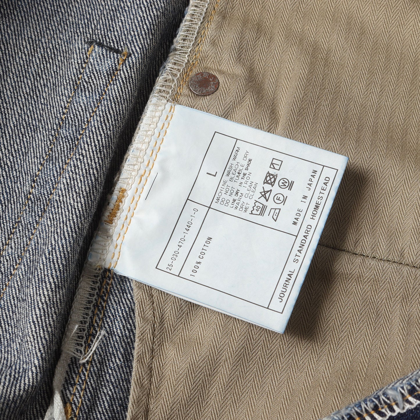 25SS ペイント ヴィンテージ加工 エイジング ワイド デニム パンツ (AGING DENIM WIDE 5P PAINT 25-030-470-1440-1-0) / MADE IN JAPAN J.S.Homestead