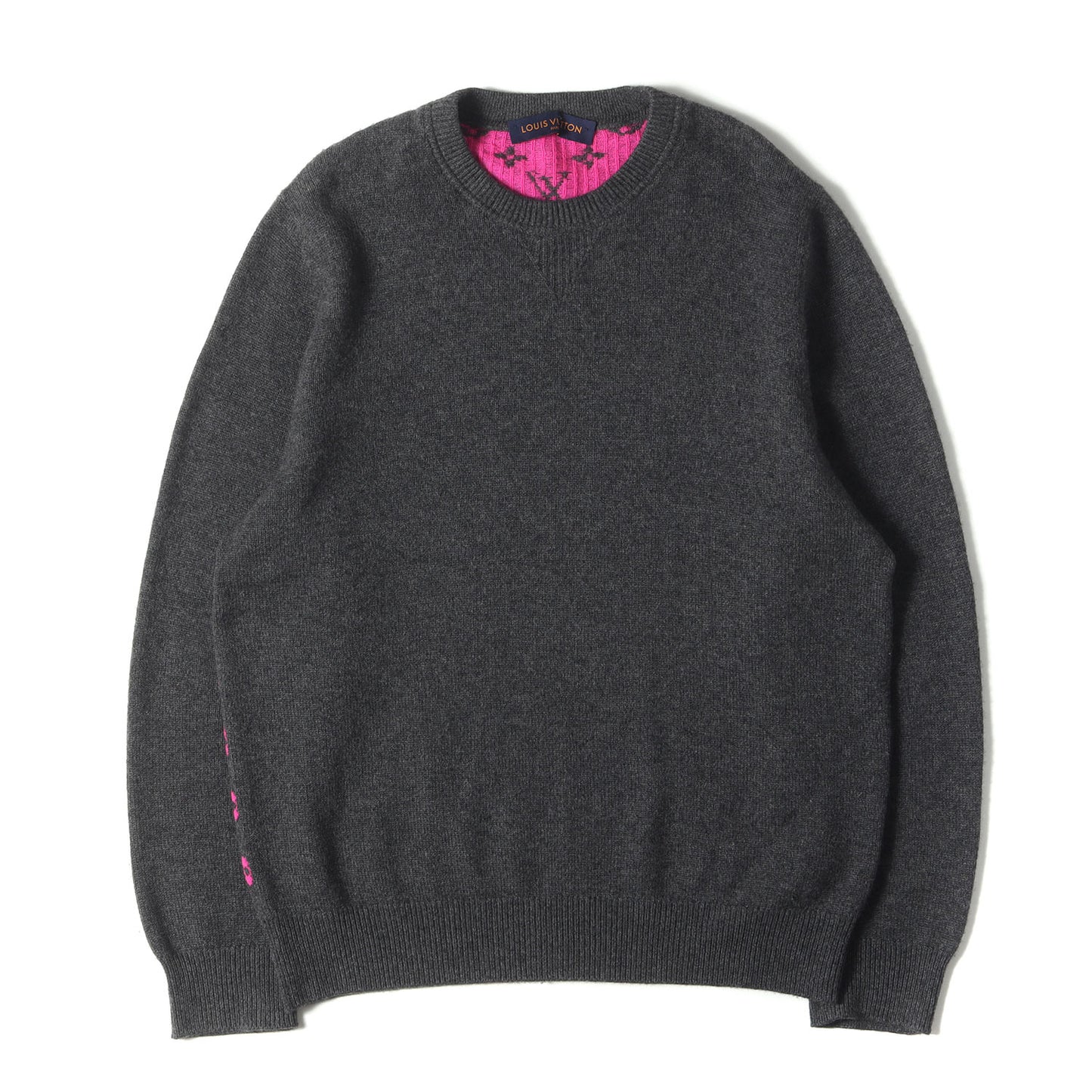 ハーフアンドハーフ LV モノグラム カシミヤ ニット (HALF AND HALF MONOGRAM RM182M GVG HFN14W)