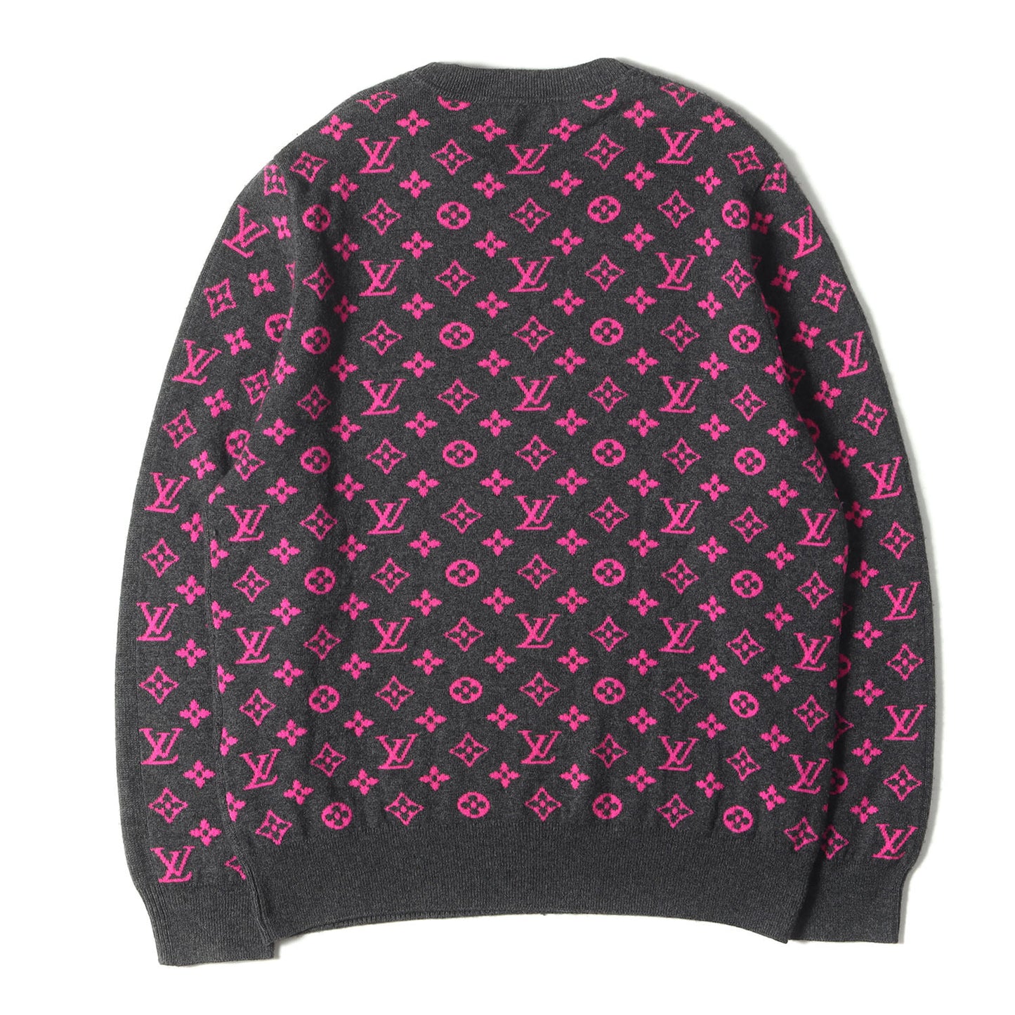 ハーフアンドハーフ LV モノグラム カシミヤ ニット (HALF AND HALF MONOGRAM RM182M GVG HFN14W)