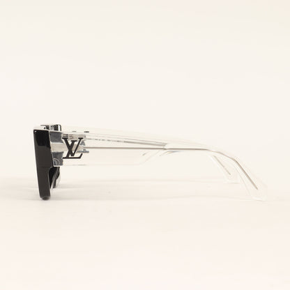 24SS ミラーレンズ スクエア フレーム サングラス (LV CLASH SQUARE SUNGLASSES Z1580E/W)