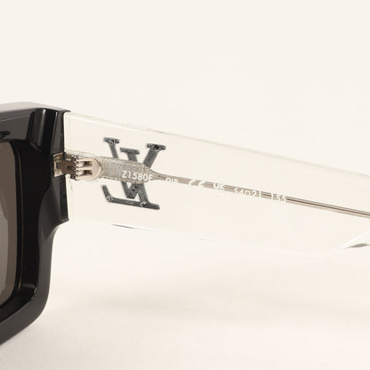24SS ミラーレンズ スクエア フレーム サングラス (LV CLASH SQUARE SUNGLASSES Z1580E/W)