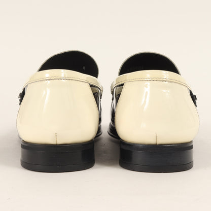 ツートーン パテント エナメル レザー コイン ローファー (A30003)