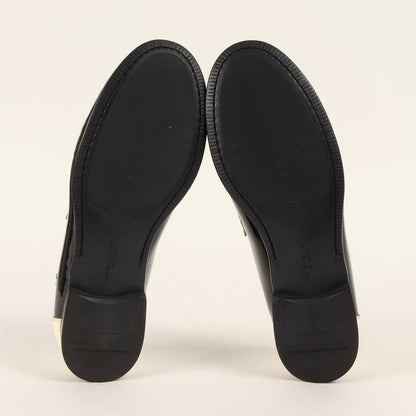 ツートーン パテント エナメル レザー コイン ローファー (A30003)