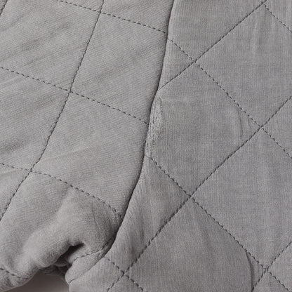 ロゴ プレート キルティング ジップ パーカー