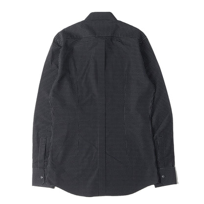 ポルカドット ジャガード フォーマル ドレス シャツ / コンバーチブルカフス GOLD