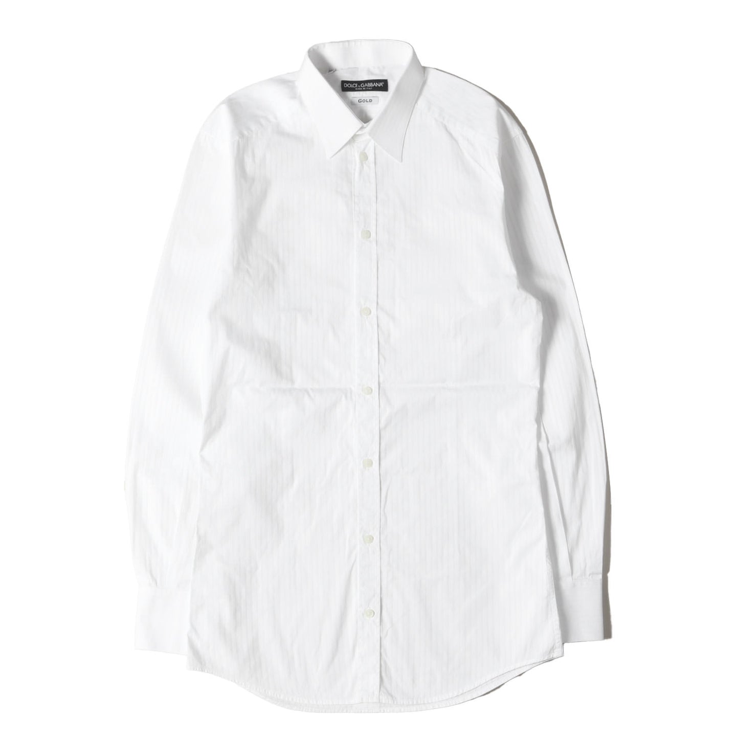 ストライプ ジャガード フォーマル ドレス シャツ / コンバーチブルカフス GOLD
