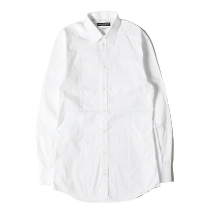 ストライプ ジャガード フォーマル ドレス シャツ / コンバーチブルカフス GOLD