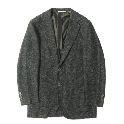 ネップ混 リネン ツイード 2B テーラード ジャケット (TS18113R)