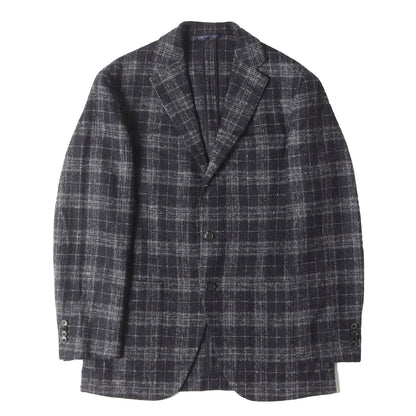 チェック アルパカ ツイード 段返り3B アンコン テーラード (G10647) / ISETAN MEN'S