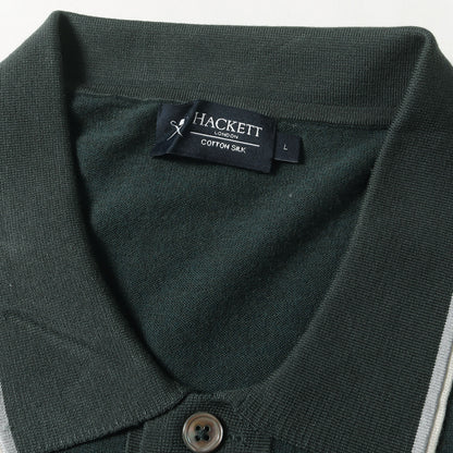 コットンシルク ハイゲージ ニット ポロシャツ (KNTD LUX TENNIS POLO HM702658)