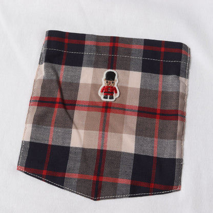 Buckring ham Bear チェック ポケット Tシャツ