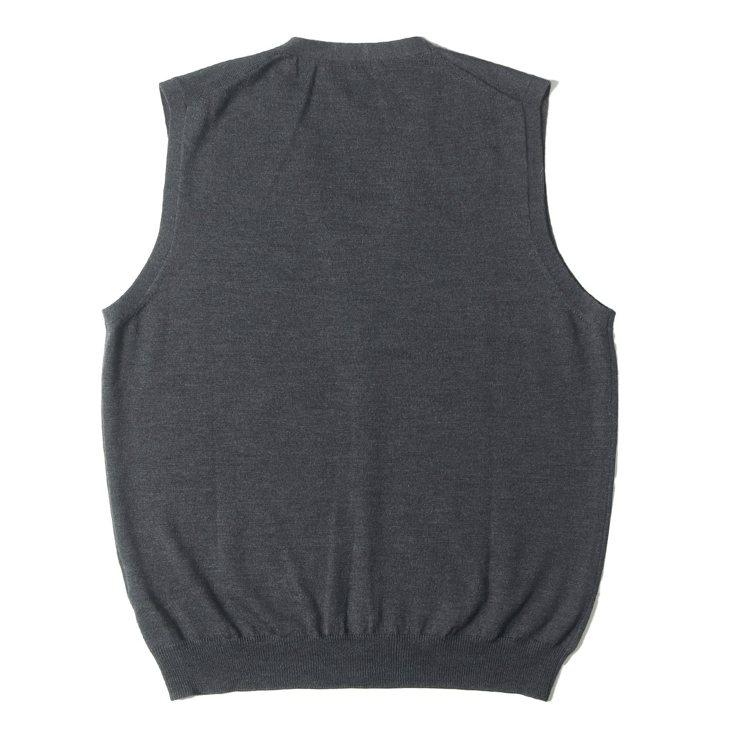 Vネック ノースリーブ ハイゲージ ニット カーディガン / ベスト MADE IN ITALY