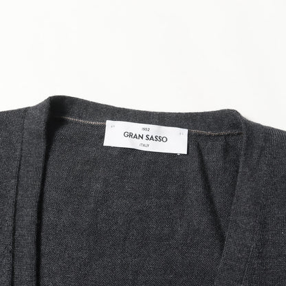 Vネック ノースリーブ ハイゲージ ニット カーディガン / ベスト MADE IN ITALY