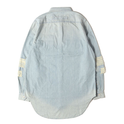 ヴィンテージ ダメージ加工 ダンガリー シャツ