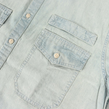 ヴィンテージ ダメージ加工 ダンガリー シャツ