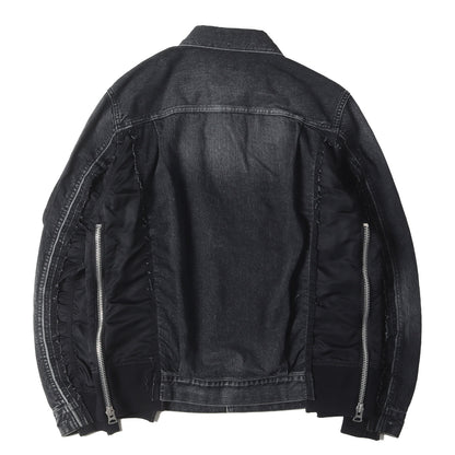 ドッキング ハイブリット デニム トラッカー ジャケット (Denim x MA-1 Jacket SCM-022)