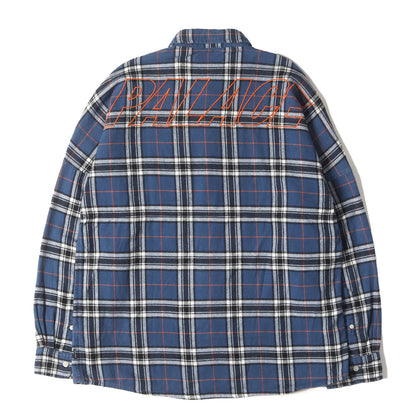 24SS バック ロゴ 刺繍 チェック フランネル シャツ (LUMBER YAK SHIRT)