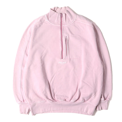 23SS ガーメントダイ ロゴ ハーフジップ スウェット (WASHED TERRY 1/2 ZIP FUNNEL) / 裏毛