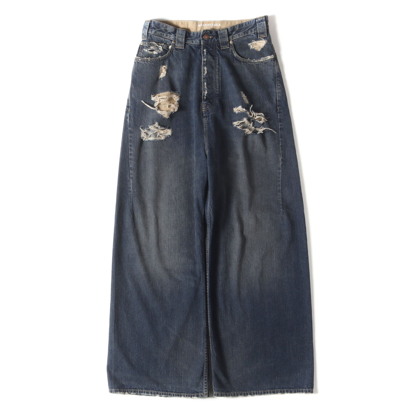 25SS クラッシュ加工 デニム バギー パンツ (BAGGY PANTS 824299 TSW71) / JEANS
