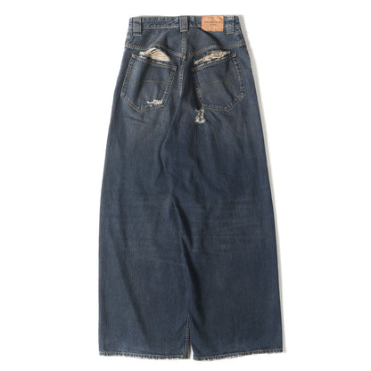 25SS クラッシュ加工 デニム バギー パンツ (BAGGY PANTS 824299 TSW71) / JEANS