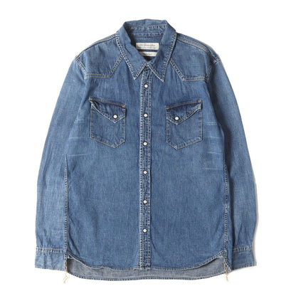 ヴィンテージ加工 デニム ウエスタン シャツ / MADE IN JAPAN