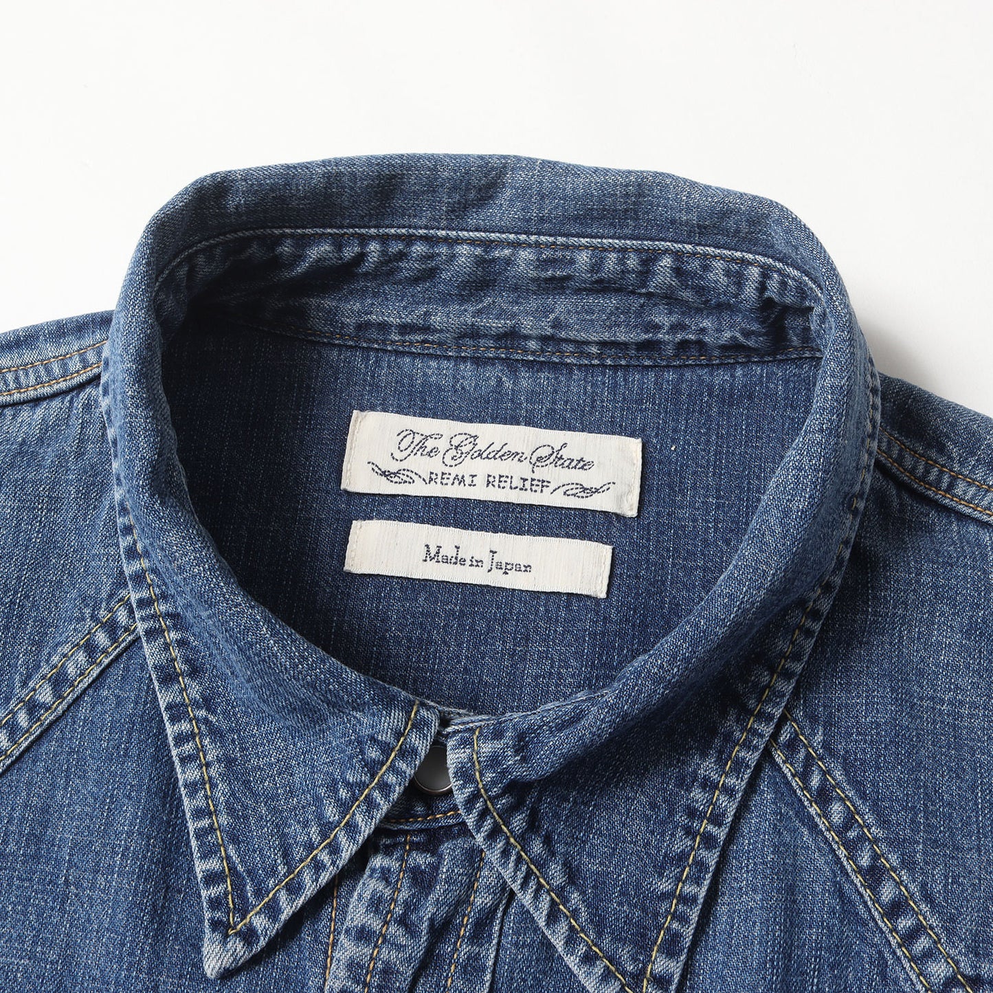 ヴィンテージ加工 デニム ウエスタン シャツ / MADE IN JAPAN