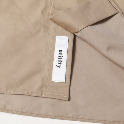 23SS コットンポリ セミワイド カラー ストレッチ ドレス シャツ (61-01-31-01501)