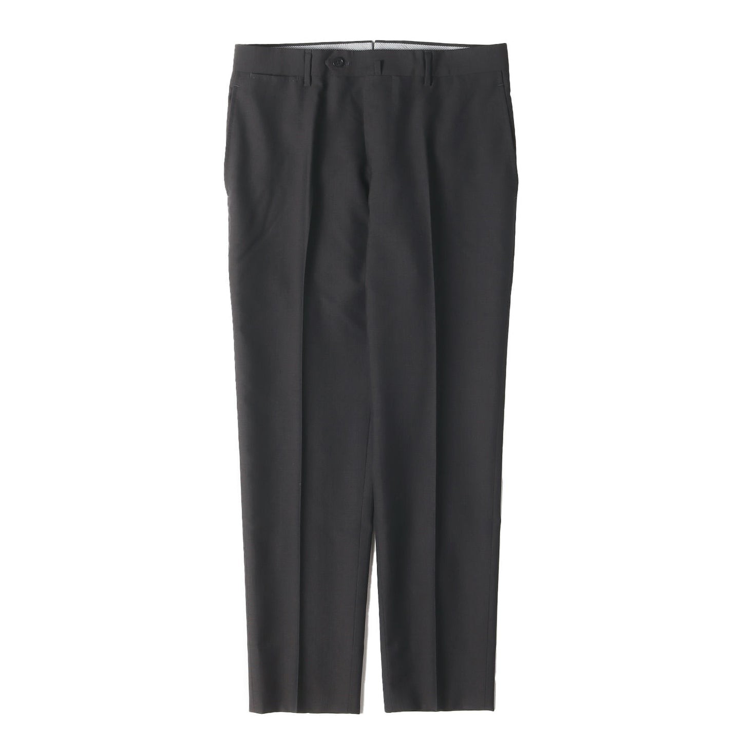 23SS ウールモヘヤ ノープリーツ スリム スラックス パンツ (61-04-32-04104) / MADE IN JAPAN