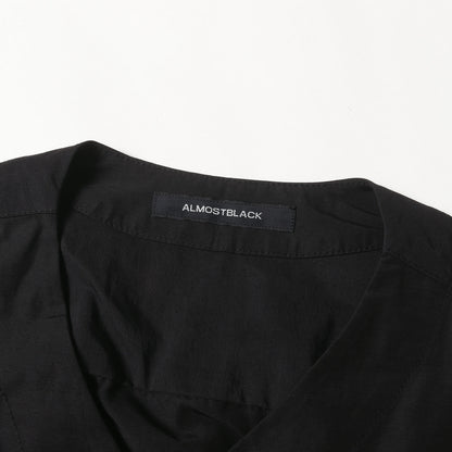 コットン ナイロン ノーカラー ジップ ジャケット (21AW-SH03)