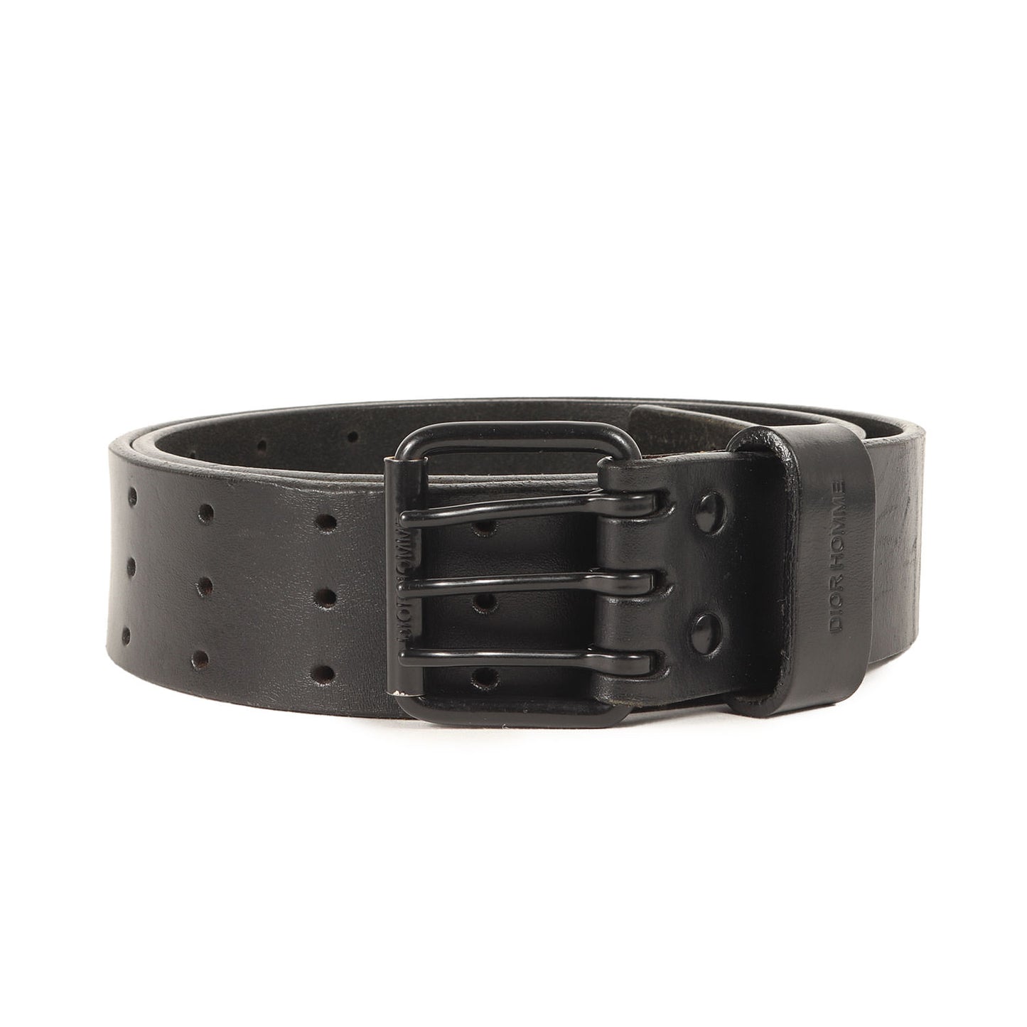 06SS トリプルピン スクエアバックル レザー ベルト