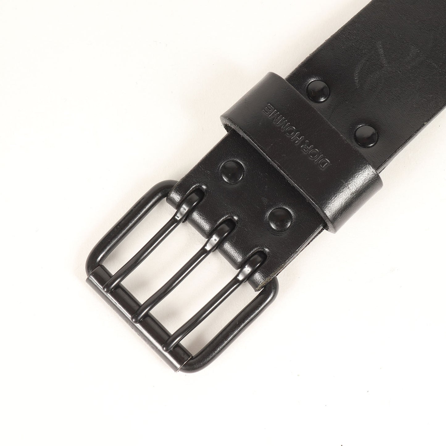 06SS トリプルピン スクエアバックル レザー ベルト