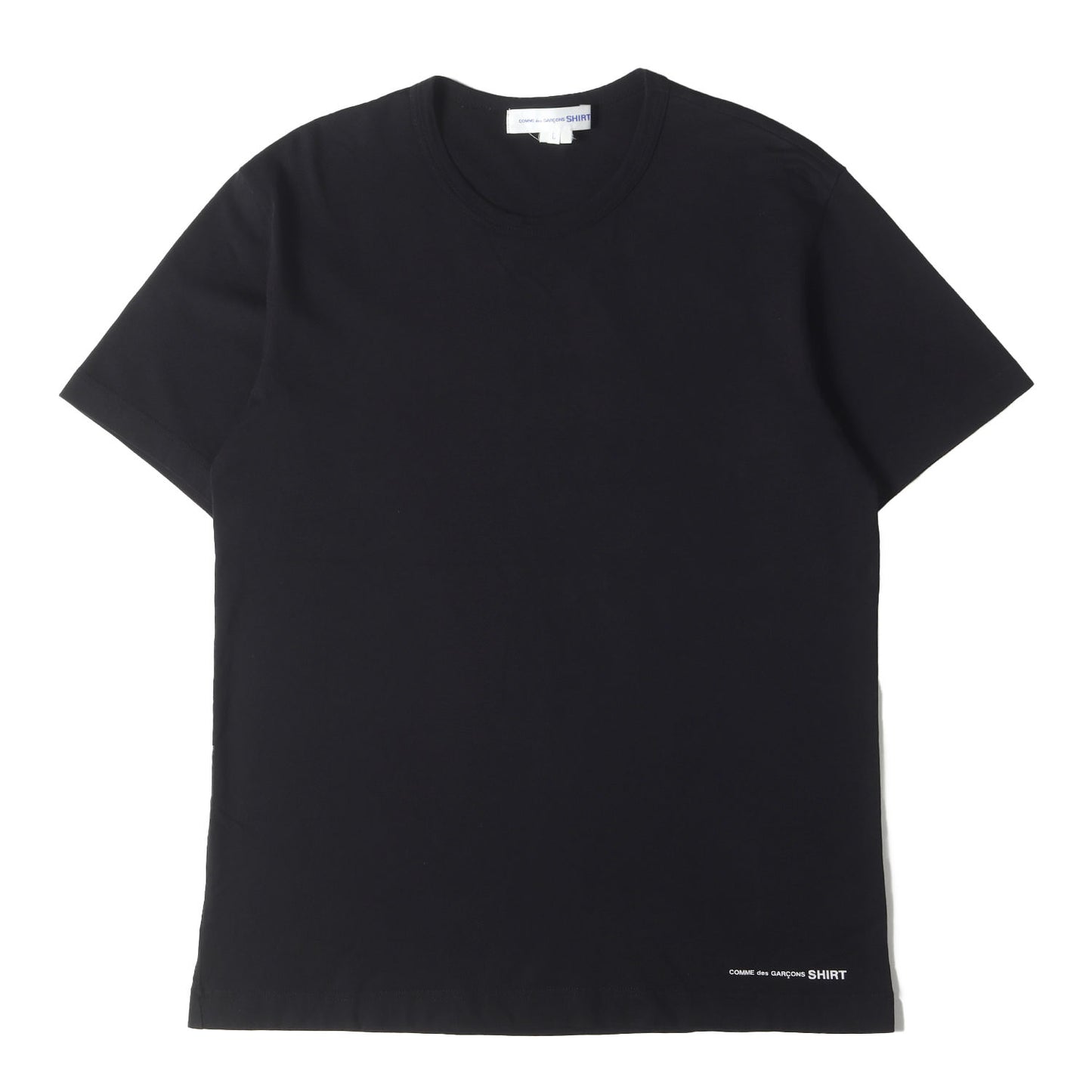 ヘムロゴ プリント バインダーネック Tシャツ (W25117)