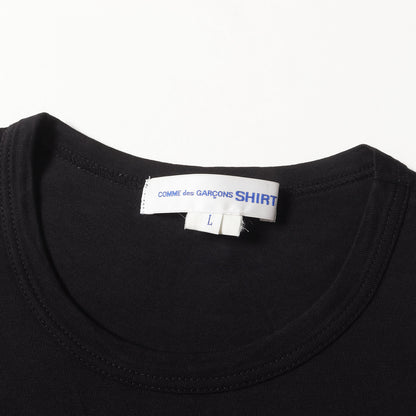 ヘムロゴ プリント バインダーネック Tシャツ (W25117)