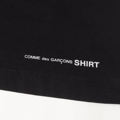 ヘムロゴ プリント バインダーネック Tシャツ (W25117)