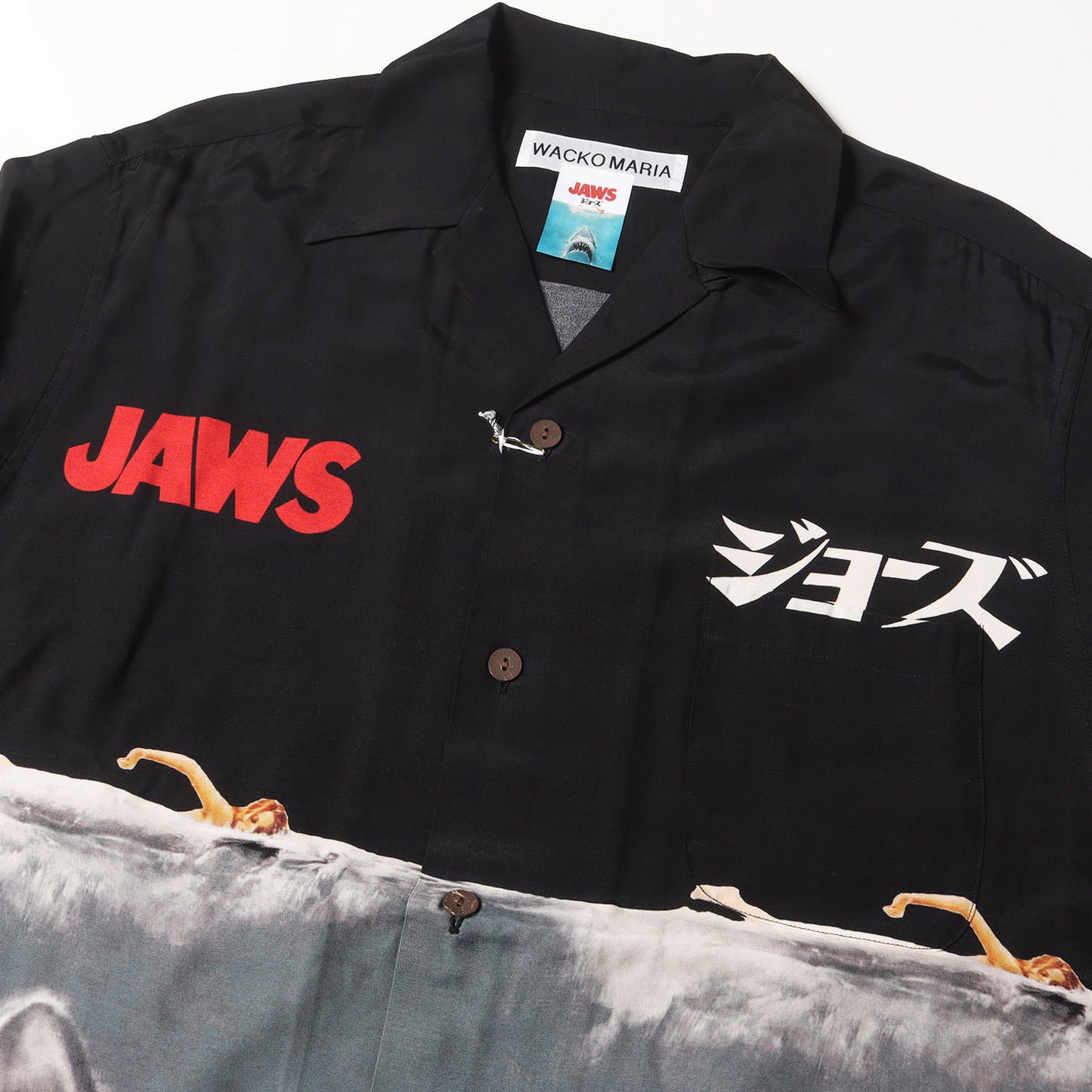 25SS × JAWS グラフィック レーヨン オープンカラー シャツ (JAWS S/S Hawaiian SHIRT JAWS-WM-HI01)