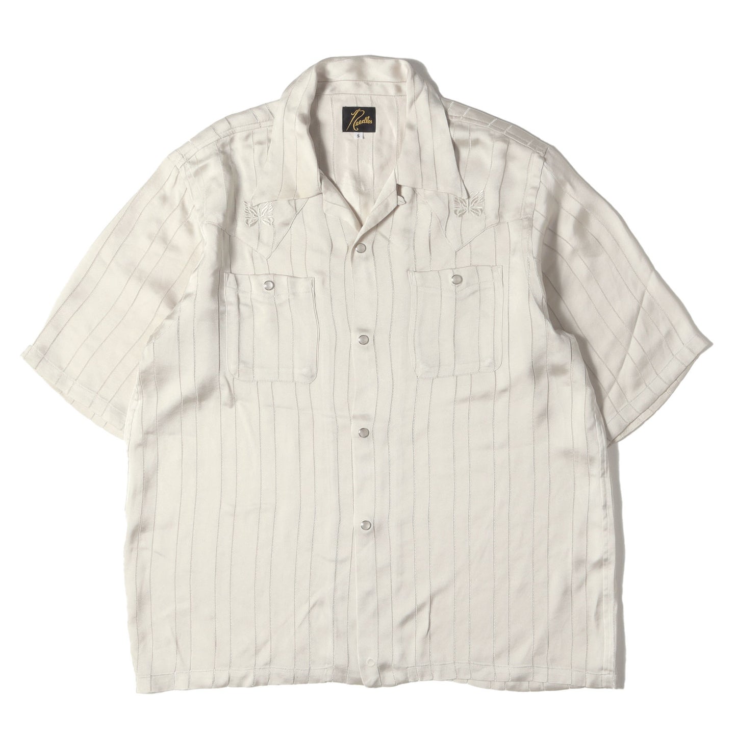 24SS パピヨン 刺繍 チェーンステッチ ストライプ 半袖 カウボーイ シャツ (S/S Cowboy One-Up Shirt OT202)