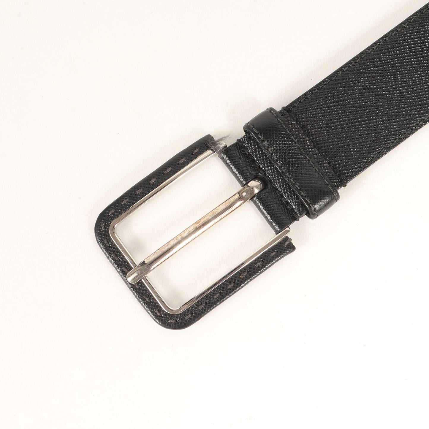 スクエアバックル サフィアーノレザー フォーマル ベルト