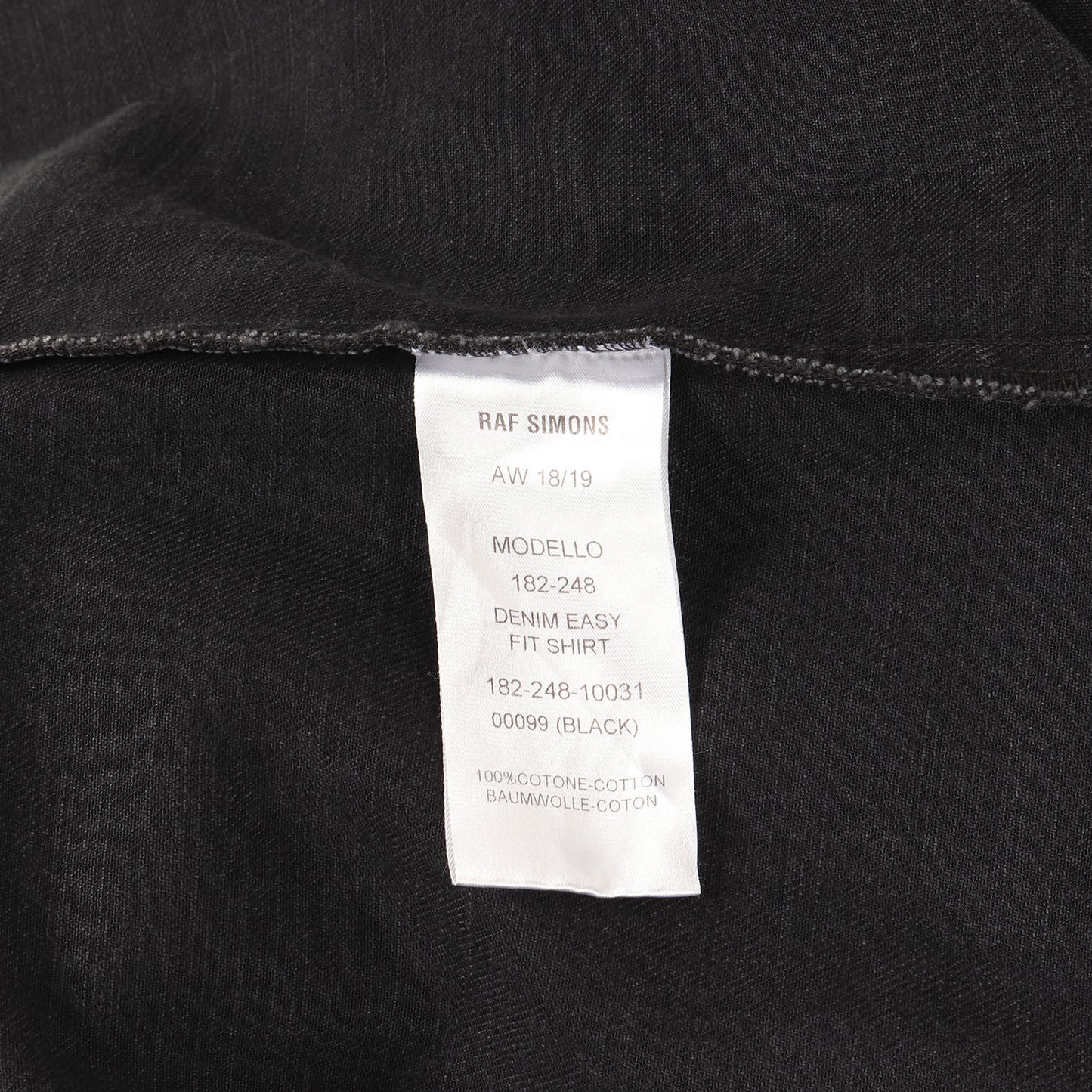 ブラックデニム イージー フィット シャツ (DENIM EASY FIT SHIRT 182-248)