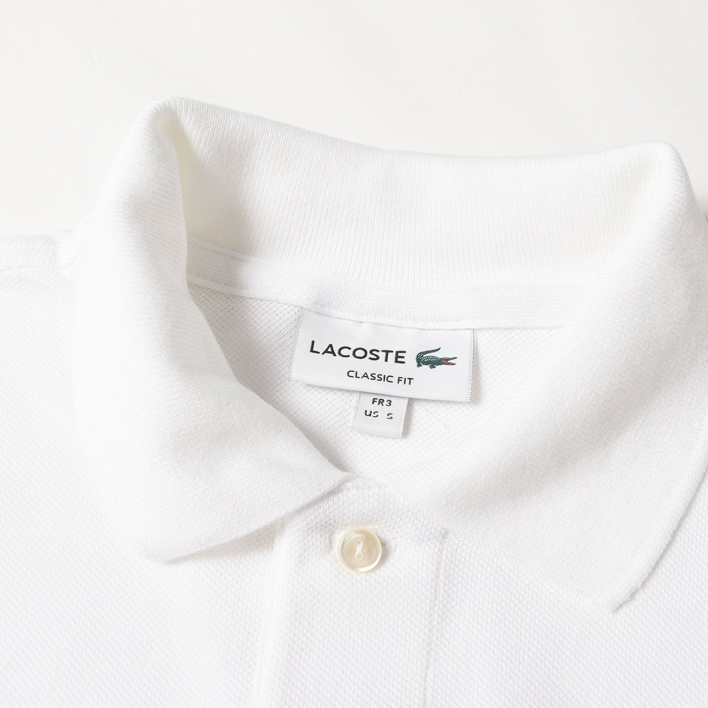 ワンポイント ワニワッペン 刺繍 ピケ ポロシャツ (F8455) / CLASSIC FIT