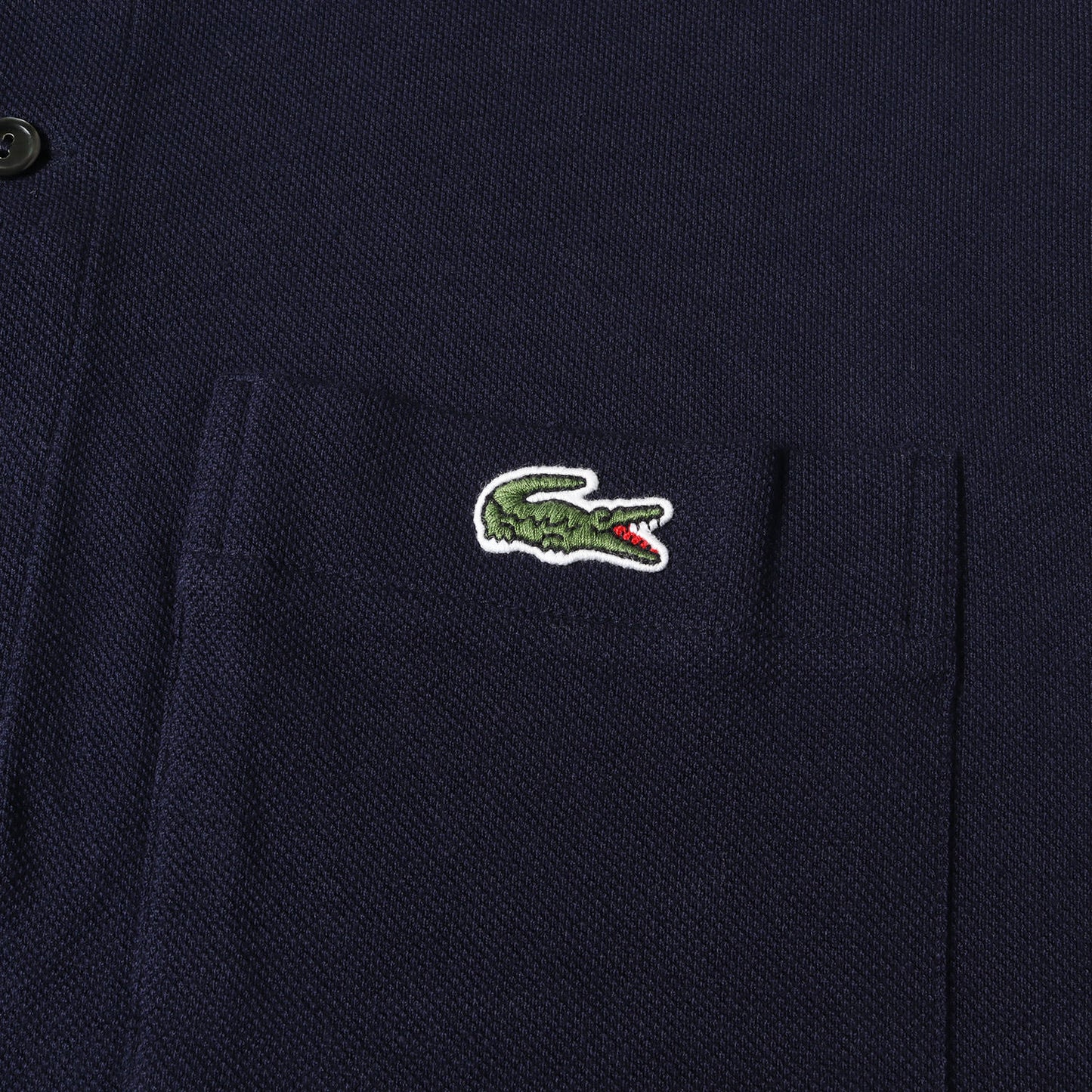 ワンポイント ワニワッペン 刺繍 ポケット ピケ ポロシャツ (80s リバイバル ポケット ポロシャツ PH036EL) / CLASSIC FIT MADE IN JAPAN