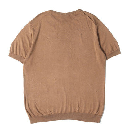24SS シルク コットン ハイゲージ 半袖 ニット Tシャツ (3HSM38 SM63Z)