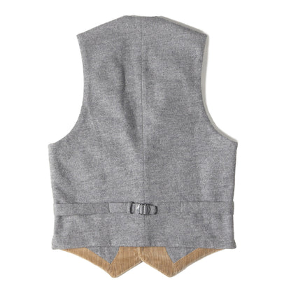 コーデュロイ ウール コンビ ジレ ベスト / MADE IN JAPAN