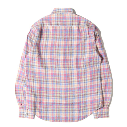 × UNITED ARROWS マドラスチェック ボタンダウン リネン シャツ (1111-343-6535) / MADE IN ITALY