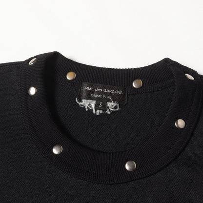 カシメ期 スタッズ ポリ バインダーネック カットソー (PR-T037) / 平和の鎧