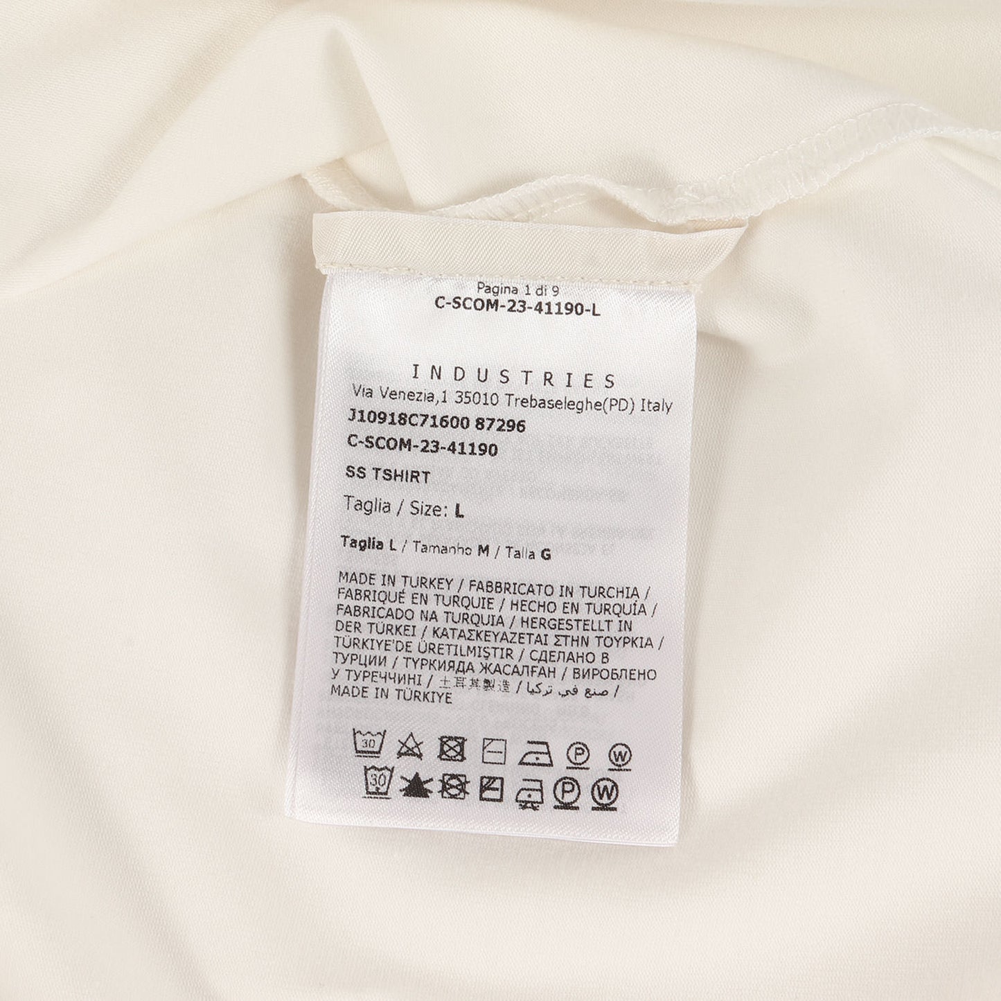 24SS バインダーネック ストレッチ Tシャツ (SS TSHIRT J10918C71600 87296) / SLIM FIT