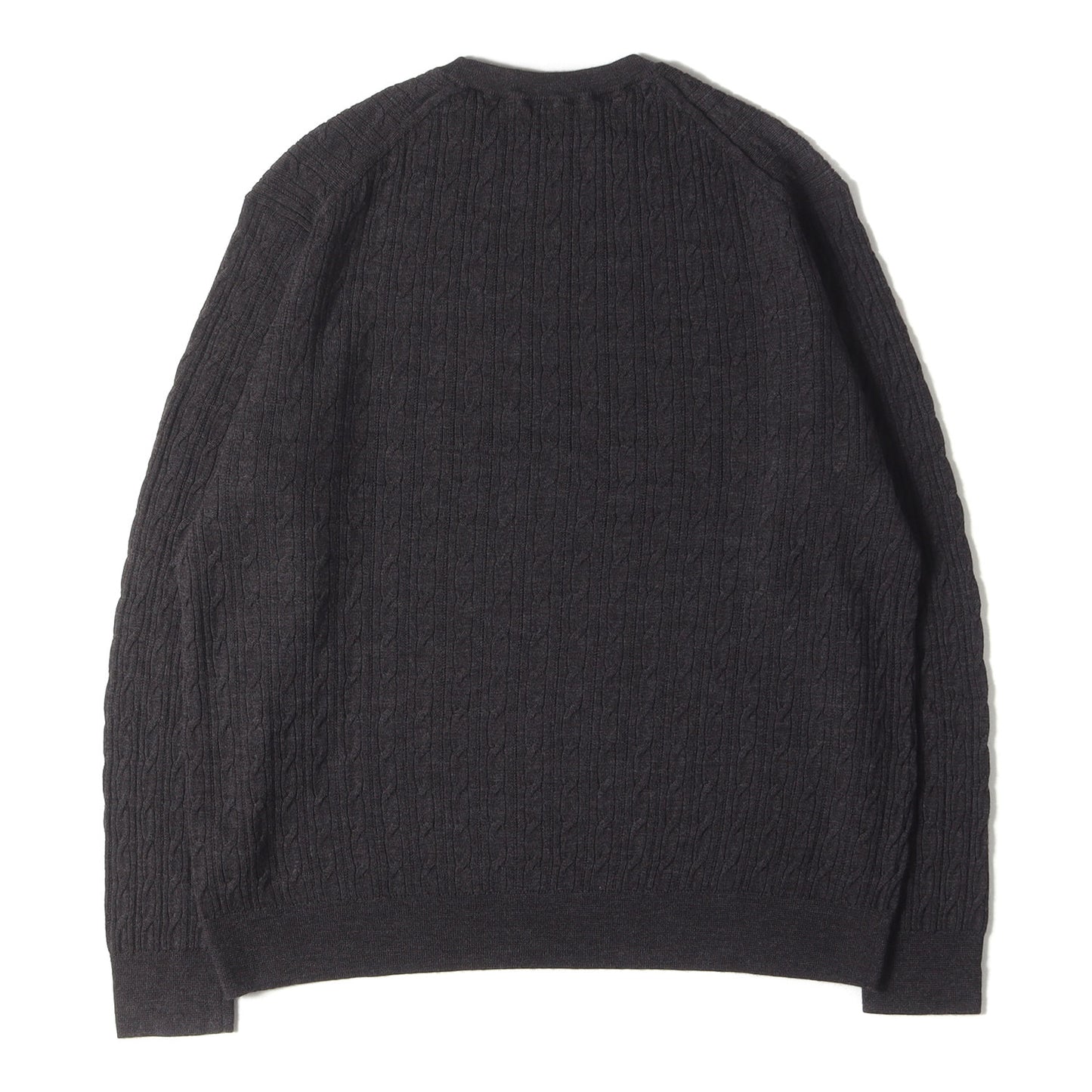 ワンポイント 刺繍 ケーブル ニット (G1N10-800-59）