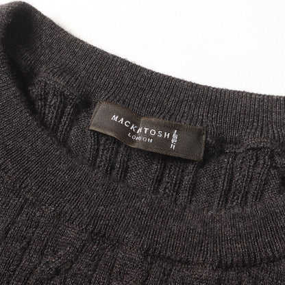 ワンポイント 刺繍 ケーブル ニット (G1N10-800-59）