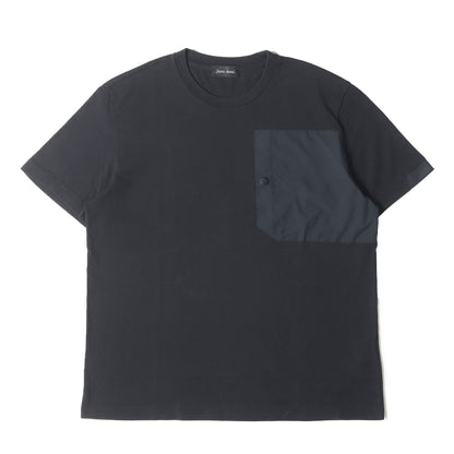 22SS ロゴ スリーブ 異素材 切替 ポケット Tシャツ (JG0118UL-52000-9201) / Laminar