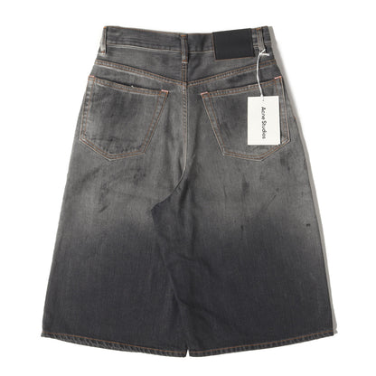 25SS ヴィンテージ ウォッシュ加工 デニム ショート パンツ (デニムショーツ - ルーズフィット FN-MN-SHOR000263)