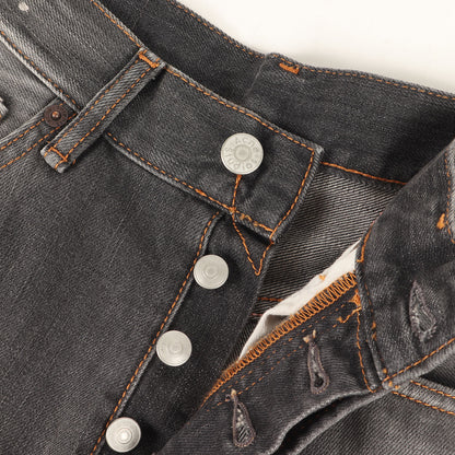 25SS ヴィンテージ ウォッシュ加工 デニム ショート パンツ (デニムショーツ - ルーズフィット FN-MN-SHOR000263)